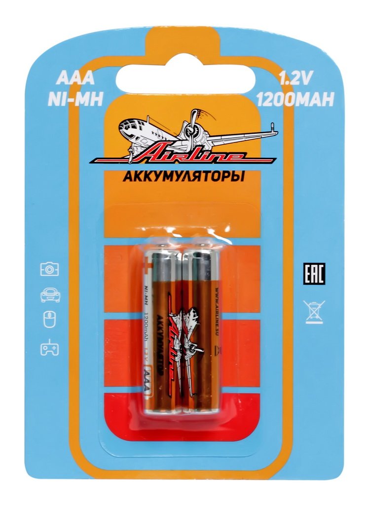 Батарейки AAA HR03 аккумулятор Ni-Mh 1200 mAh 2шт. 202