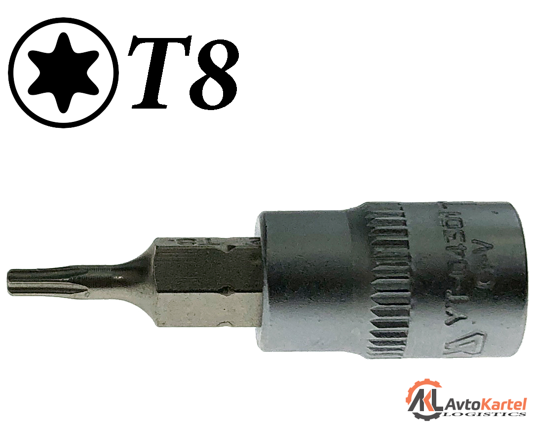 Головка-бита TORX, T8, 38мм, 1/4