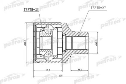 ШРУС внутренний 27x47.7x35 SSANG YONG REXTON II 06 238