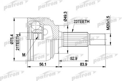 ШРУС наружный 23x49x21 NISSAN Micra PATRON