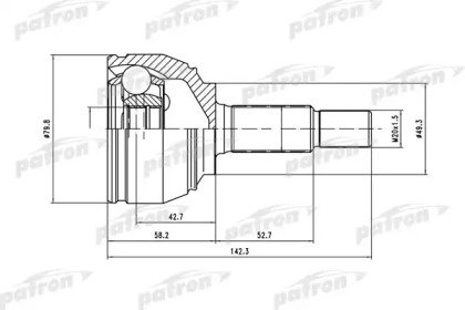 ШРУС наружный в комплекте 23x49x22 NISSAN: Micra 0 443