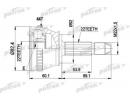 ШРУС наружный в комплекте 22x52x22 ABS:44T FIAT: P 232