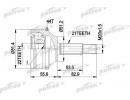 ШРУС наружный в комплекте 21x51.5x22 ABS:44T RENAULT MEGANE 96-03