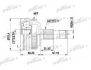 ШРУС наружный в комплекте 24x57x27 ABS:48T MERCEDE 367