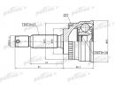 ШРУС наружный с кольцом ABS 25x50x30 ABS:29T HYUND 721