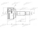 ШРУС наружный в комплекте [A:25, B:29, ABS:43] MIT 112