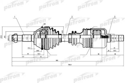 Полуось левая FIAT Ducato,PEUGEOT Boxer 2.0-2.5D M 160