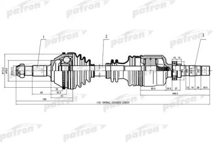 Полуось правая FIAT Ducato,PEUGEOT Boxer 2.0-2.5D  161