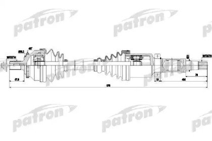 Полуось правая 36x975x26 ABS 48T VOLVO S60 2,0T 2, 441