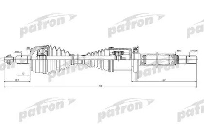 Полуось передняя правая 38X1026X37 VW MULTIVAN V 2 444