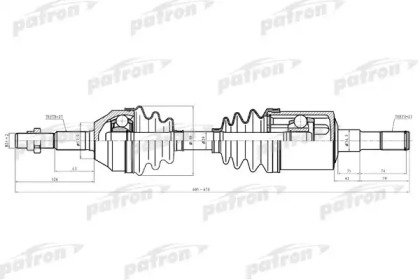 Полуось передняя левая JEEP LIBERTY 02-06 2.4-2.8  616