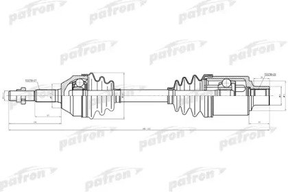 Полуось передняя правая JEEP LIBERTY 02-06 2.4-2.8 617