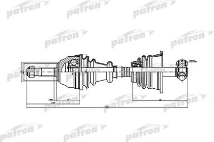 Полуось левая RENAULT 19 I 1.7 1.7 1.9 D 88-92, 19 074