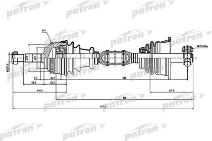 Полуось левая RENAULT MEGANE Break 1.4 16V 1.4 e 1 115