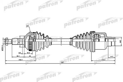 Полуось правая FORD MONDEO I 1.6 i 16V 1.8 i 16V 1 258