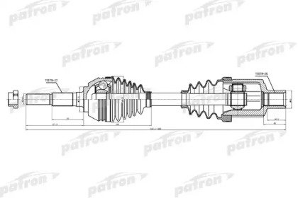 Полуось передняя правая CHEVROLET BLAZER, S10 97-0 507