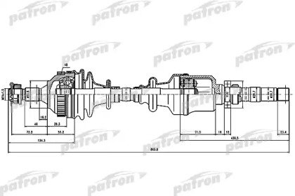 Полуось правая CITROEN XANTIA 1.9TD 2.0i 95-98, 2. 518