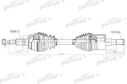 Полуось левая, правая HUMMER H3, H3T 06-09 525