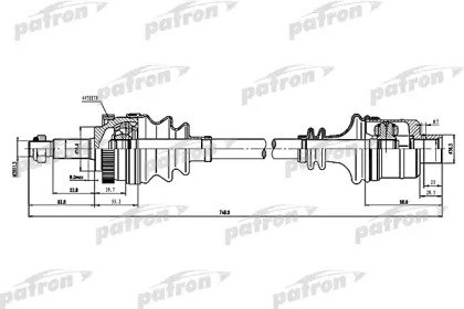 Полуось правая RENAULT MEGANE Break 1.9 dCi 1.9 dT 595