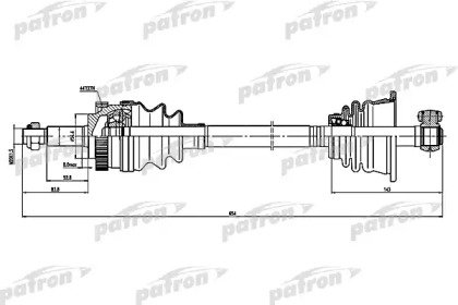 Полуось левая RENAULT MEGANE Break 1.9 dTi 99-03,  601