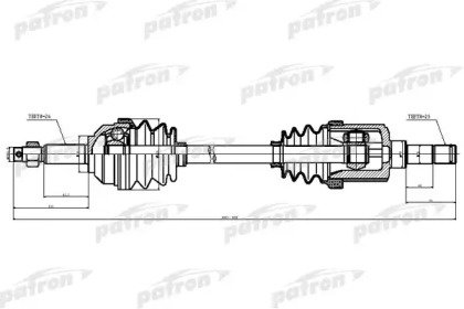 Полуось правая CHRYSLER PACIFICA 04-06 970