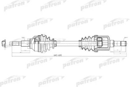 Полуось левая CHRYSLER SEBRING 08-09  DODGE AVENG 041