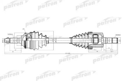 Полуось передняя левая FORD ESCAPE 01-04  MAZDA T 922