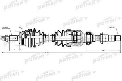 Полуось правая LEXUS RX330, RX350 04-09  TOYOTA C 272