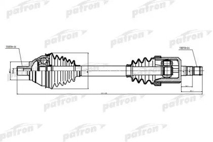 Полуось передняя левая VOLKSWAGEN PASSAT 09-10 876