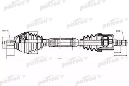 Полуось передняя правая VOLKSWAGEN CC, JETTA, PASS 877