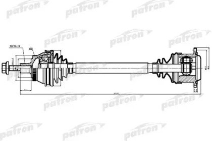 Полуось правая AUDI A6, A6 QUATTRO, A8, A8 QUATTRO 039