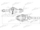 Полуось правая PEUGEOT J5, CITROEN C25,FIAT Ducato 129