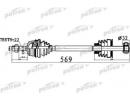 Полуось передний мост справа 22x569x46,8 FIAT BRAV 484