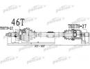 Полуось передний мост справа 27X957X60X27 ABS46T H 489