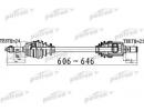 Полуось передний мост справа 24x606x70x25 KIA PICA 515