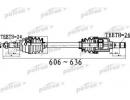 Полуось передний мост слева 24X606X52X26 KIA RIO [ 516