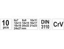 Набор ключей рожковых 10 пр 6х7, 8х9, 10х11, 12х13 380