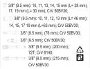 Набор инструментов 19 пр 3/8, 6 гр 641