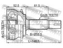 Шрус наружный 23x55x26 TOYOTA YARIS NCP9# 2005.08- ZFE