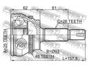 Шрус наружный 25x63x26 TOYOTA COROLLA VERSO AUR10