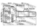 Шрус наружный 29x55x26 TOYOTA COROLLA/MATRIX (NAP) A48