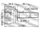 Шрус наружный 23x61x26 TOYOTA AURIS/HYBRID (UKP) A 150