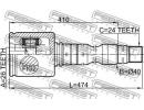 Шрус внутренний правый 26x40x24 TOYOTA CAMRY ACV40 0RH