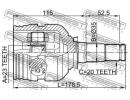 Шрус внутренний левый 23x35x20 TOYOTA COROLLA SED/ 0LH