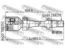 ШРУС ВНУТРЕННИЙ ПРАВЫЙ 23x35x20 (TOYOTA CARINA E A 0RH