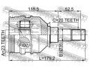 ШРУС ВНУТРЕННИЙ 23x35x20 (TOYOTA AVENSIS AZT250/CD 250