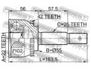 ШРУС НАРУЖНЫЙ 22x55x25 (NISSAN SUNNY B14/ALMERA N1 A42