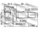 Шрус наружный 23x55x25 NISSAN ALMERA UK MAKE N16E  A42