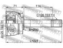 Шрус наружный 25x50x28 NISSAN NISSAN TRUCK D22 199 071