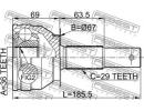 ШРУС НАРУЖНЫЙ 36x67x29 (NISSAN ARMADA TA60/INFINIT A60